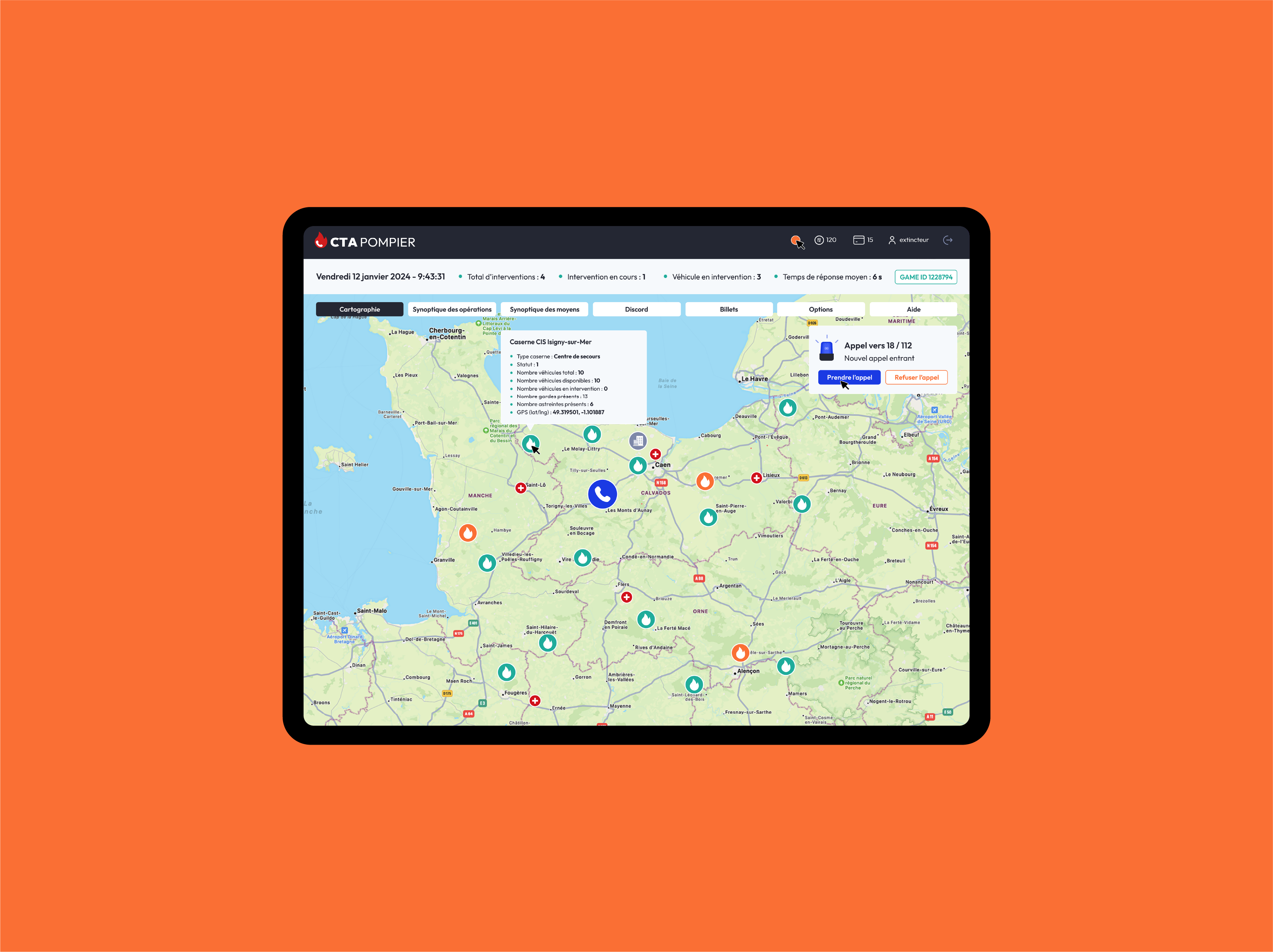 Interface webdesign projet Coin District
