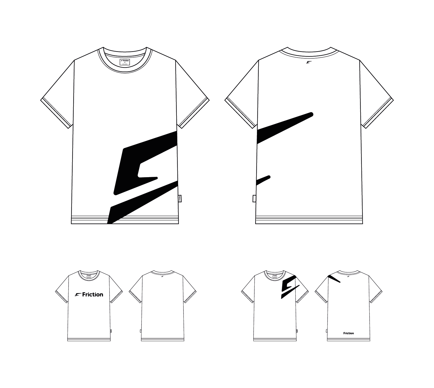 Tshirts modèle blanc Friction