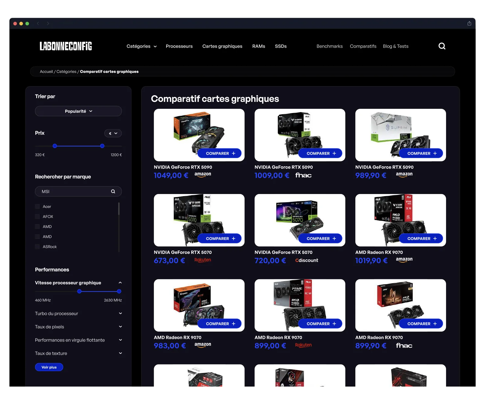 Webdesign projet Labonneconfig